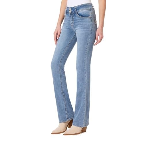 WallFlower Women's InstaStretch Luscious Curvy Bootcut Jeans, Albury, 1 Long - Image 1