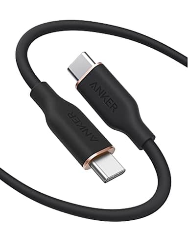Anker USB C Cable, 100W Type C Flow Cord, Fast Charging for iPhone 17 Series, MacBook Pro 2020, and More (USB 2.0, 6FT, Black) - Image 1