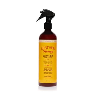 Leather Honey Leather Cleaner Spray: UV Protectant, Non-Toxic & Made in the USA Since 1968. Cleans & Protects Leather, Faux & Vinyl - Couches, Car Seats, Purses, Shoes, Bags & Tack. Safe for Any Color - Image 1