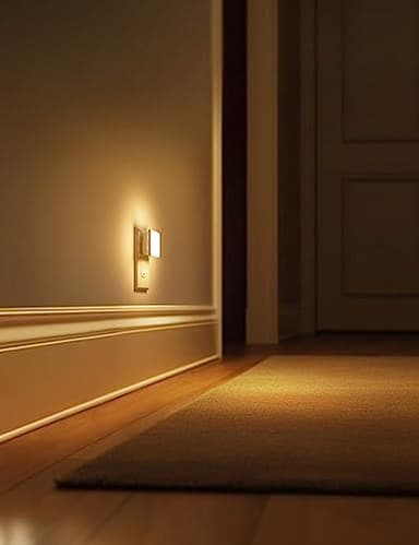 L LOHAS LED Night Lights Plug into Wall 2-Pack, 0.3W Plug in Night Light, Dusk to Dawn, 3000K Soft White, Bright Nightlight Auto-On/Off, for Adults Kids Room Bedroom Bathroom Hallway Kitchen, Non-Dim - Image 4