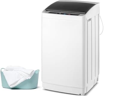 Bonnlo 17.8lbs Fully Automatic Washer, 2 in 1 Portable Washing Machine, Top Load Washer and Spin Dryer Combo with Drain Pump, 8 Washing Programs & 5 Water Level for Home, Apartment - Image 1