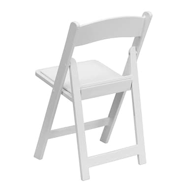 Flash Furniture Hercules Series Folding Chair - White Resin - Set of 4 800LB Weight Capacity Comfortable Event Chair - Light Weight Folding Chair - Image 13
