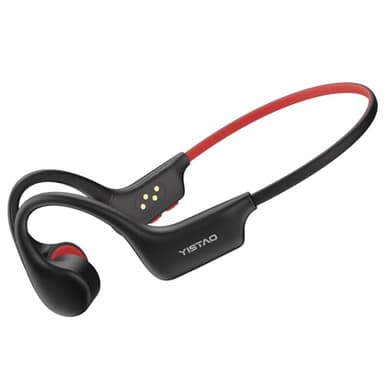 Yistao Bone Conduction Headphones, Open Ear Headphones Wireless Earphones, 32GB MP3, 8 Hours Playtime, Bluetooth 5.3, IP68 Waterproof Earphones for Running and Fitness Workout - Red - Image 1