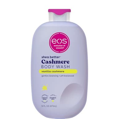eos Shea Better Cashmere Body Wash, Vanilla Cashmere, Moisturizing, pH Balanced Body Wash, Creamy Gel Formula, Paraben & Phthalate Free, Sensitive Skin, 16 fl oz - Image 1