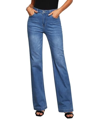 GRAPENT Business Casual Women's Work Pants Western Outfit Tall Jeans Lapis Long Size L 12 14 - Image 1