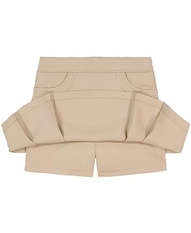 Nautica Girls School Uniform Pleated Scooter with Pockets Skirt, Khaki, 7 US - Image 3