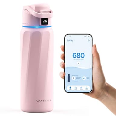BOOST Smart Water Bottle with Reminder & Tracker, Double Wall Vacuum Insulated Bottles Stainless Steel, 32oz BPA-Free Wide Mouth for Gym, Office, School, Ideal Gift for Christmas, Halloween, New Year - Image 1