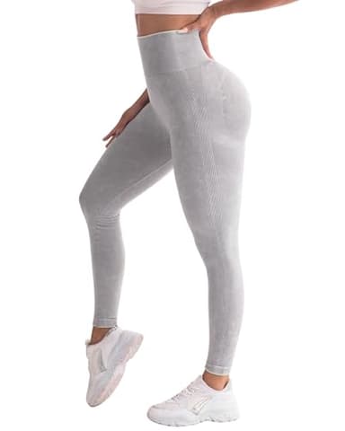 CHRLEISURE Workout Leggings Sets for Women, Gym Scrunch Butt Butt Lifting Seamless Leggings 3 Piece (Black,MS Black, Gray, L) - Image 4