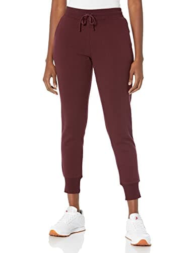 Amazon Essentials Women's Fleece Jogger Sweatpant (Available in Plus Size), Burgundy, Medium - Image 1