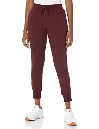 Amazon Essentials Women's Fleece Jogger Sweatpant (Available in Plus Size), Burgundy, Medium - Image 1