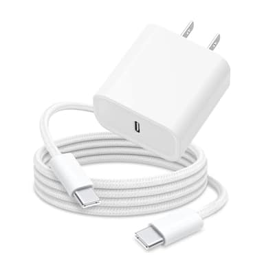 6FT 20W USB Type C Fast Charger Block for iPhone 16e 17 16 15 Pro MaX,AirPods 4 4th, AirPods Pro 3 2 2nd, iPad Pro Air 13/12.9,iPad 10th Tablet,Samsung Galaxy A16 A15 A14 5G A54 A03S A53 A23 A34 - Image 1