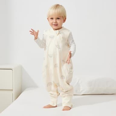 Duomiaomiao 2 Pack 0.5 TOG Toddler Sleep Sack 36-48 Months 100% Cotton Lightweight Baby Sleep Sack with Feet, Breathable Comfy Toddler Wearable Blanket - Image 2