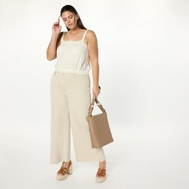 The Drop Women’s Joylin Lace Inset Feminine Top, Ivory, S - Image 7