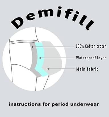 Demifill Teen Girls Period Panties Juniors Leak-Proof Underwear Soft Protective Briefs 10-12Years - Image 4