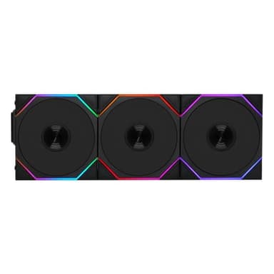 Lian Li UNI Fan TL Wireless 120-Triple Pack-2.4 GHz Wireless Signal ARGB Fan-Infinity Mirror-Daisy-Chain Design-Customizable Lighting Effects-Controller Included & Required - Black (12TL1W3B) - Image 2