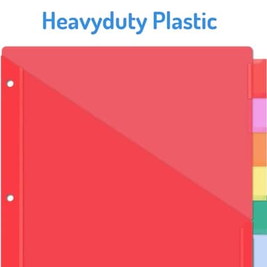 Forvencer 8 Count Dividers with Two Pockets, 8 tabs Binder Dividers for 3 Ring Binder Organizer, Multicolor, 1 Set - Image 2