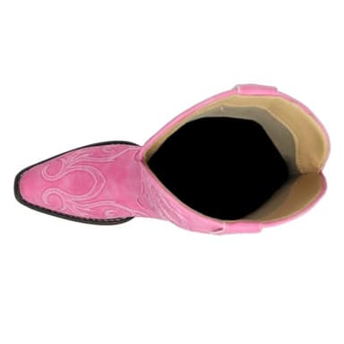 ROPER Womens Riley Embroidered Snip Toe Casual Boots Mid Calf Low Heel 1-2" - Pink - Size 8.5 M - Image 4