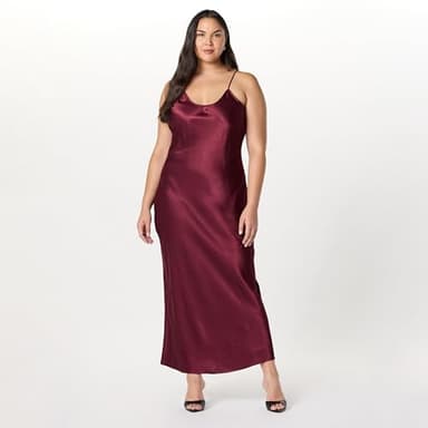 The Drop Women’s Lana Maxi Slip Dress, Burgundy, L - Image 5