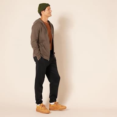 Amazon Essentials Men's Full-Zip Fleece Hoodie (Available in Big & Tall), Medium Brown, XX-Large - Image 5