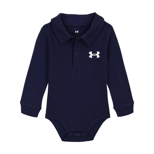 Under Armour UA LS POLO BODYSUIT, Midnight Navy - Long Sleeve, 18 Months - Image 1