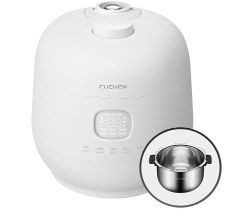 CUCHEN CRH-TWS1010PWUS, Full Stainless Inner Pot, Induction Heating Dual Pressure Rice Cooker,10 Person, 10-cup, 2.28 Quarts (uncooked), 20-cup, 4.56 Quarts (cooked), Dual Pressure Low and Hi, Auto Steam Clean, Slow Cooker, Steam Cooker - Image 1