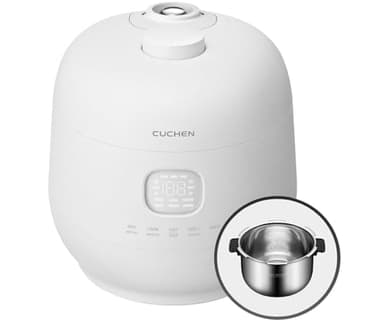 CUCHEN CRH-TWS1010PWUS, Full Stainless Inner Pot, Induction Heating Dual Pressure Rice Cooker,10 Person, 10-cup, 2.28 Quarts (uncooked), 20-cup, 4.56 Quarts (cooked), Dual Pressure Low and Hi, Auto Steam Clean, Slow Cooker, Steam Cooker - Image 1