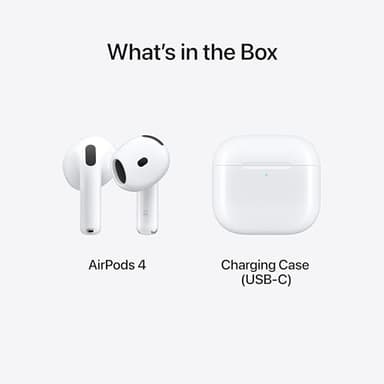 Apple AirPods 4 Wireless Earbuds, Bluetooth Headphones, Personalized Spatial Audio, Sweat and Water Resistant, USB-C Charging Case, H2 Chip, Up to 30 Hours of Battery Life, (Renewed) - Image 6