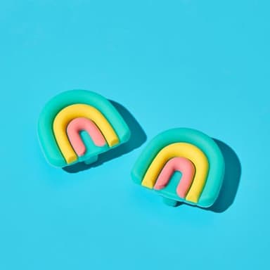 Ten Little Splash Sandal Rainbow Charms for Kids, 2-Pack Silicone Shoe Charms for Boys and Girls - Image 2