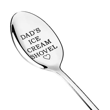 Father's Day Gifts from Daughter, Dad's Ice Cream Shovel, Stainless Steel Ice Cream Spoon Gift for Dad Birthday Gift, Christmas Thanksgiving Gifts for Dad, Stocking Stuffers for Dad - Image 1