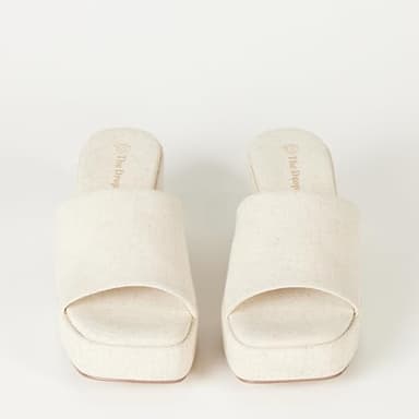 The Drop Women's Bertina Platform Slide, Linen, 7.5 Cream - Image 6