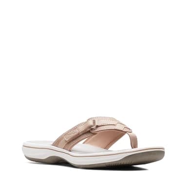 Clarks Women's Breeze Sea Flip-Flop, Taupe, 8 - Image 3
