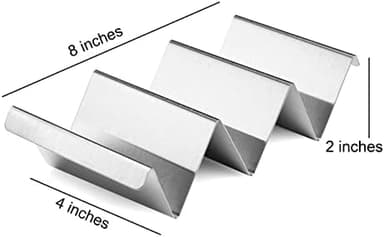 Taco Holders 4 Packs - Stainless Steel Taco Stand Rack Tray Style, Oven Safe for Baking, Dishwasher and Grill Safe - Image 3