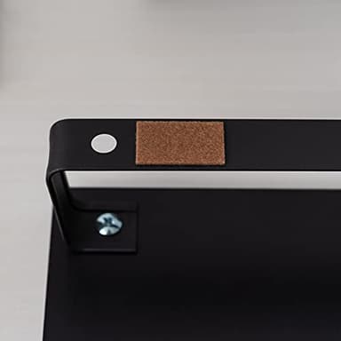 IRIS USA 1-Tier Multi-Purpose Modern PC Monitor Organizer Stand with Metal Legs, Ergonomic Desktop and Countertop Riser for Computer Laptop TV Kitchen Pantry and Closet Organization, Black - Image 8