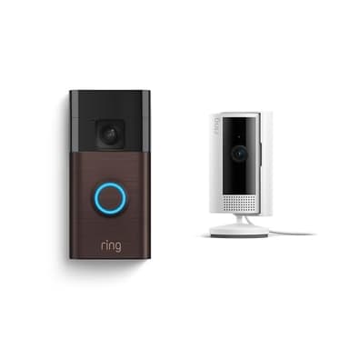 Ring Battery Doorbell with Ring Indoor Cam 2nd Gen (White) - Image 1