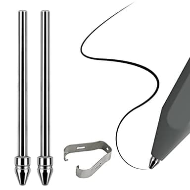No Wore Out Titanium Alloy Replacement Fine Tips fit for Kindle Scribe Basic and Premium Pens Digital Pen, Smooth Ballpoint Note Taking Backup Nibs,2 Pcs,Gray - Image 1