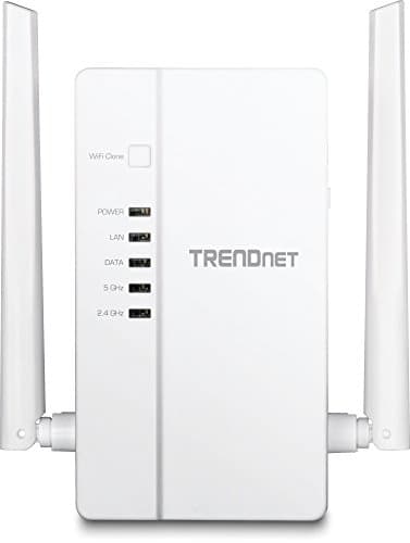 TRENDnet Wi-Fi Everywhere Powerline 1200 AV2 AC1200 Wireless Access Point, Expand Your Wireless Coverage, Built-in Concurrent Dual-Band, 3 x Gigabit Ports, MIMO, Beamforming, White, TPL-430AP - Image 1