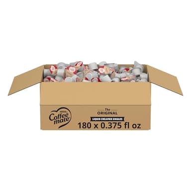 Nestle Coffee mate Coffee Creamer, Original, Liquid Creamer Singles, Non Dairy, No Refrigeration, 0.375 fl oz Tubs (Pack of 180) - Image 1