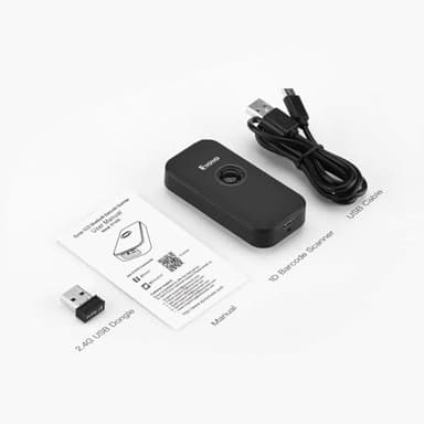 Eyoyo Mini 1D Bluetooth Barcode Scanner, 3-in-1 Bluetooth & USB Wired & 2.4G Wireless Barcode Reader Portable Bar Code Scanning Work with Windows, Android, iOS, Tablets or Computers - Image 9