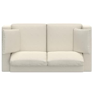 SIMPLIHOME Charlie Sofa in 100% Recycled Polyester Tightly Woven Performance Fabric, Cream, 78-inches Wide, Handcrafted Contemporary Style Loveseat Sofa or Couch for Living Room - Image 9