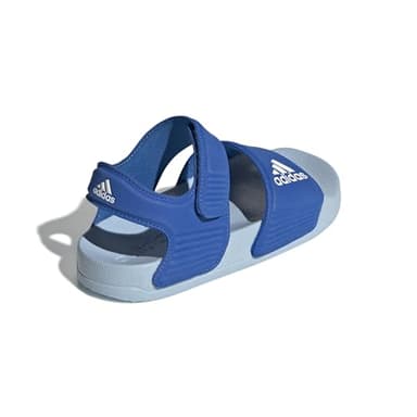 adidas Adilette Slide Sandal, Bright Royal/White/Clear Sky, 4 US Unisex Big Kid - Image 3