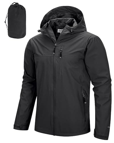 33,000ft Men's Packable Rain Jacket Lightweight Rain Shell Jacket with Hood Waterproof Raincoat for Cycling - Image 1