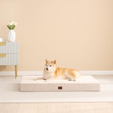 EHEYCIGA Orthopedic XL Dog Beds for Extra Large Dogs with Removable Washable Cover for Crate, Camel, 41x27 - Image 9