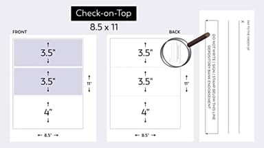 Compuchecks Check on Top Blank Check Paper - 1000 Pack, Quick-Books & Laser Printer Compatible - Security Business Checks with Voucher - 8.5" x 11" Platinum Pinstripe - Image 3