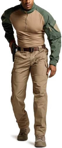 CQR Men's Tactical Pants, Water Resistant Ripstop Cargo Pants, Lightweight EDC Work Hiking Pants, Outdoor Apparel, Raider Cougar, 34W x 32L - Image 3