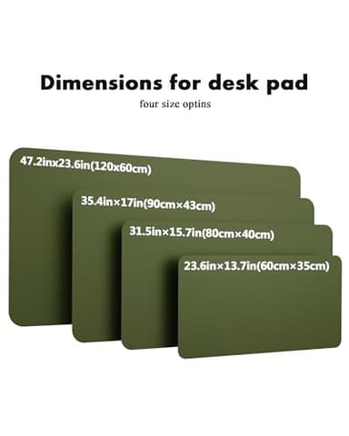 YSAGi Double-Sided Desk Mat, Eco Cork Desk Protector, Large Mouse Pad, Waterproof Blotter, Writing Pad for Office/Home (23.6"x13.7", Olive Green + Cork) - Image 8