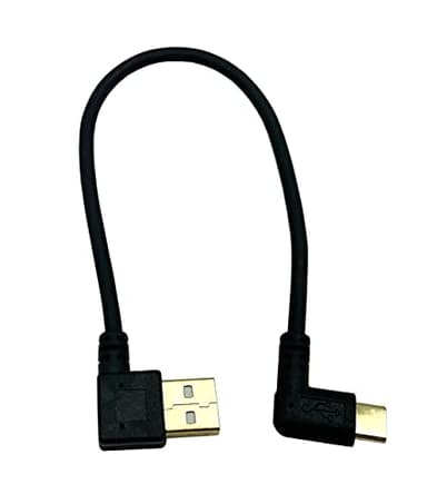 Dafensoy Right Angle USB C Male to Male USB A Cable, USB A 2.0 to USB C 3.1 Charging Cable, Suitable for Mobile Phones, Tablets Fast Charging 0.25M/10inch (Left-Right) - Image 2