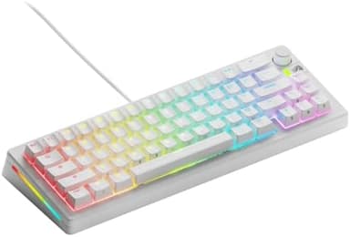 Glorious Gaming - GMMK 3 Custom Mechanical Gaming Keyboard with Knob, 65% Compact Keyboard, Modular Gasket System, Doubleshot PBT Keycaps, Aluminum Switch Plate, Hotswappable Switches, ANSI (White - Image 3