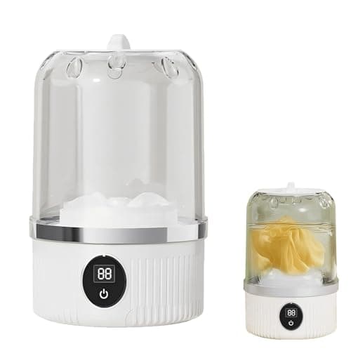 2025 Upgraded Portable Mini Washing Machine - Deep Clean Socks, Underwear, Baby Clothes - Ideal for Singles, Apartments, Travel (White) - Image 1