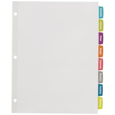 Avery Big Tab Printable White Label Dividers with Easy Peel, 8 Tabs, 4 Sets (14433) - Image 6