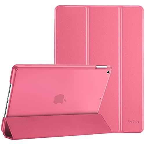 ProCase for iPad 9th/ 8th/ 7th Generation Case 10.2 Inch, iPad 10.2 Case 2021/2020/2019, Slim Smart Cover with Translucent Hard Shell Back, Supports Touch ID, Auto Wake/Sleep -Melonpink - Image 1